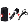 Tactical MOLLE Medical Pouch, Rip-Away EMT First Aid Pouch IFAK Trauma Kit Everyday Carry Survival Bag with tourniquet and scissors set Include Cross Patch