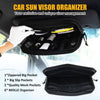 Tactical Car Sun Visor Organizer with Molle Panel Zipper Pouch & Glasses Clip Universal Fit for Trucks SUVs Jeeps Patrol Vehicles Semi-Rigid Storage