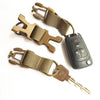Versatile Molle Clip with Nylon Strap Key Ring & Carabiner Hook – Lightweight and Durable Attachment Solution for Sports, Hiking, Camping, and Outdoor Adventures