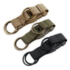 Durable Molle Clip Nylon Strap Key Holder with Carabiner & Hook – Ideal for Hiking, Running & Outdoor Adventures