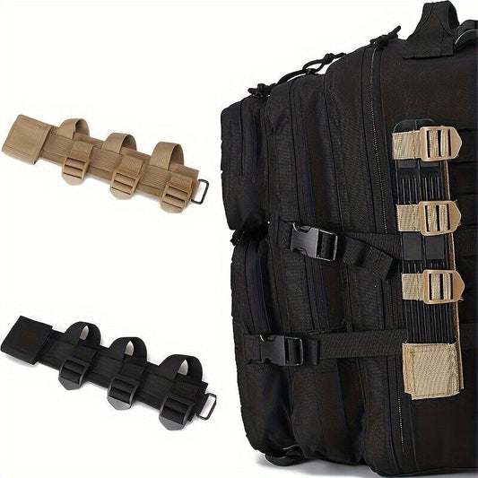 MOLLE Compatible Tactical Fixed Blade Knife Sheath Carrier Bracket with Adjustable Straps | Heavy-Duty Strap Box System for Tactical Bags & Plate Carriers | Universal Weapon Mount Accessories Kit