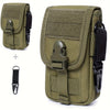 Tactical MOLLE Phone Pouch with Adjustable Strap - Heavy-Duty Nylon Waist Holster Bag for iPhone 15 Pro/Samsung Galaxy - 6.7