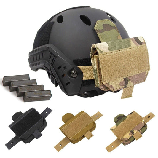 Tactical Helmet Battery Pack with Integrated Accessory Pouch – Durable and Versatile Storage Solution for OPS-Core, FAST, BJ, PJ, MH, and MICH Helmets