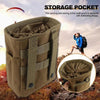 Tactical MOLLE Waste Management Pouch - Adjustable Utility Belt Bag with Detachable Trash Organizer | Heavy-Duty Nylon Camping Garbage Bag for Hiking, Survival & Eco-Friendly Recycling