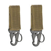2-Pack Heavy-Duty Metal Belt Buckle Adapter with Webbing Carabiner – Secure Molle-Compatible Attachment for Bags, Vests, Belts, and Key Organization