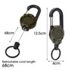 Automatic Retractable Wire Rope Anti-theft Keychain Backpack Fishing Accessories
