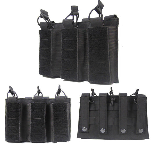 Tactical MOLLE Chest Rig Bag - Heavy-Duty Outdoor Vest Pack with Triple Compartments for Walkie Talkie, EDC Tools & Gear Accessories | Durable Nylon Multi-Purpose Organizer for Hiking, Camping, Survival