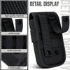Tactical MOLLE Phone Pouch with Adjustable Strap - Heavy-Duty Nylon Waist Holster Bag for iPhone 15 Pro/Samsung Galaxy - 6.7