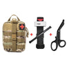 Professional Tactical EDC First Aid & Survival Trauma Kit with Medical Scissors - MOLLE-Compatible Compact Utility Pouch for Outdoor Emergency Preparedness