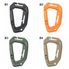 5-Pack Multi-Purpose D-Type Carabiner with Fixed Buckle & Molle Webbing Clip – Versatile Attachment Solution for Backpacks, Gear, and Outdoor Equipment