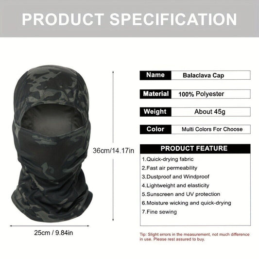 Outdoor Breathable Sunscreen Ice Silk Turban Hat Sports Cycling Full Face Mask