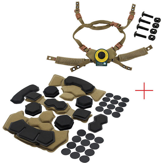 For Helmets Memory Foam Shock-absorbing Cushion Helmets Suspension Chin Strap