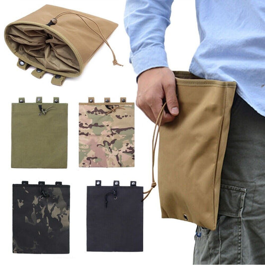 Outdoor Camping Vest Accessory Bag with Drawstring Molle EDC Tool Storage Bags