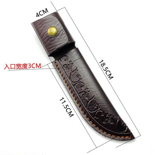 Tactical Camping Scabbard with Waist Clip Holster - Durable PU Leather Design for Outdoor Knife Protection & Easy Access