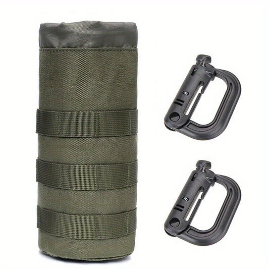 Military-Grade 1000D Nylon MOLLE/PALS Tactical Hydration System | Bungee-Lock Water Bottle Carrier with Helicopter-Quality Quick Release | Bike/Belt/Vehicle/Backpack Cross-Platform EDC Mounting Solution