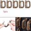 5-Pack Tactical MOLLE Zipper Pouches with D-Ring Locking Clips | Heavy-Duty Webbing Secure Storage for Military Gear, EDC Tools & Outdoor Essentials | Water-Resistant Multi-Purpose Organizer System