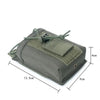 Heavy-Duty 1000D Nylon MOLLE Walkie Talkie Pouch - Waterproof Radio Bag for Outdoor Adventures