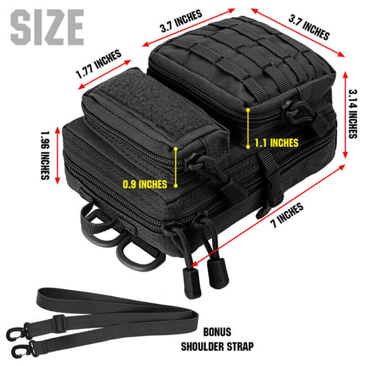 Outdoor Sports EDC Phone Bag Camping Hiking MOLLE Backpack Waterproof Waist Bag
