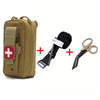 Nylon Molle EMT Emergency Tool Bag with Cross Patch Tourniquet and Scissors Set