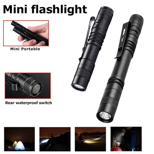 Mini LED Flashlight XPE Zoom Pen Light Camping Emergency Waterproof Flashlight