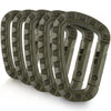 Heavy-Duty 5-Piece Multi-Purpose Carabiner Set - Includes D-Type Buckles and MOLLE Webbing Clips for Backpacks