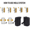 Nylon Molle Pouch Belt Waist Pack EDC Running Bag Soft Travel Camping Bags