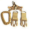 Versatile Molle Clip with Nylon Strap Key Ring & Carabiner Hook – Lightweight and Durable Attachment Solution for Sports, Hiking, Camping, and Outdoor Adventures