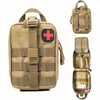 Tactical EDC First Aid Pouch - MOLLE-Compatible Nylon Waist Pack with Quick-Access Compartments for Outdoor, Hunting & Survival Gear | Water-Resistant Medical Organizer & Trauma Kit Holder