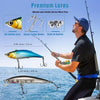 Fishing Lure Set 18/24 Pack Minnow Stacker Fish Hooks Boxed Fishing Lure Set