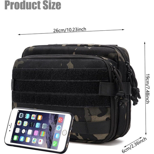 Molle Large capacity Outdoor Emergency Tool Bag Double Layer EDC EMT Utility Bag