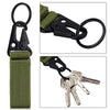2-Pack Heavy-Duty Metal Belt Buckle Adapter with Webbing Carabiner – Secure Molle-Compatible Attachment for Bags, Vests, Belts, and Key Organization