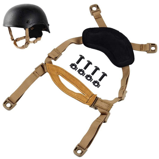 Tactical Helmet Chin Strap - FMA 4-Point Adjustable Strap for Secure Helmet Mounting & Enhanced Stability