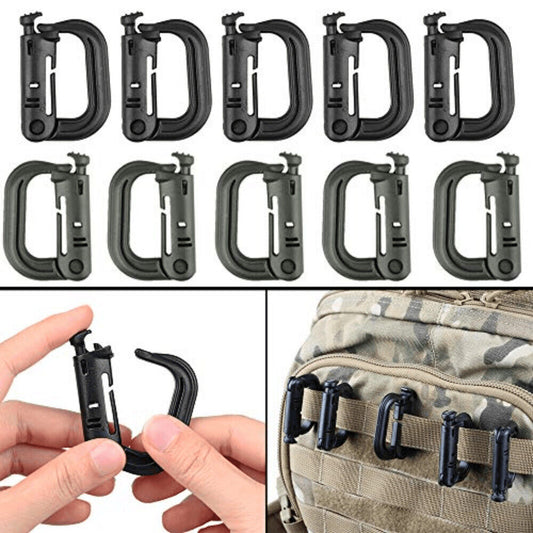 5-Pack Tactical MOLLE Zipper Pouches with D-Ring Locking Clips | Heavy-Duty Webbing Secure Storage for Military Gear, EDC Tools & Outdoor Essentials | Water-Resistant Multi-Purpose Organizer System