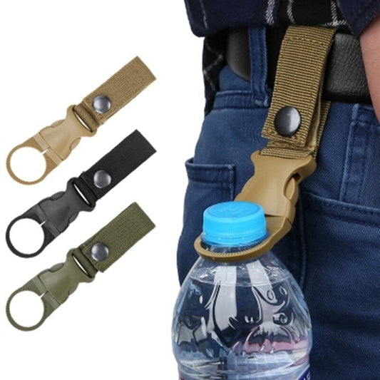 Portable Bottle Clip with Key Chain & Nylon Webbing – Perfect for Camping, Hiking & Outdoor Adventures