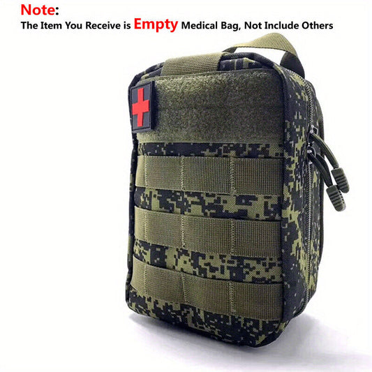 Tactical EDC First Aid Pouch - MOLLE-Compatible Nylon Waist Pack with Quick-Access Compartments for Outdoor, Hunting & Survival Gear | Water-Resistant Medical Organizer & Trauma Kit Holder