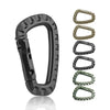 Heavy-Duty 5-Piece Multi-Purpose Carabiner Set - Includes D-Type Buckles and MOLLE Webbing Clips for Backpacks