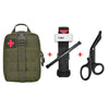 Professional Tactical EDC First Aid & Survival Trauma Kit with Medical Scissors - MOLLE-Compatible Compact Utility Pouch for Outdoor Emergency Preparedness