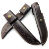 Tactical Camping Scabbard with Waist Clip Holster - Durable PU Leather Design for Outdoor Knife Protection & Easy Access