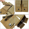 EDC Tool Waist Bag 9mm Triple Molle Holster Holder Accessory Bag For Flashlight