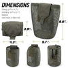Molle Garbage Bag Roll-up Drawstring Foldable Mesh Sports EDC Tools Waist Bag