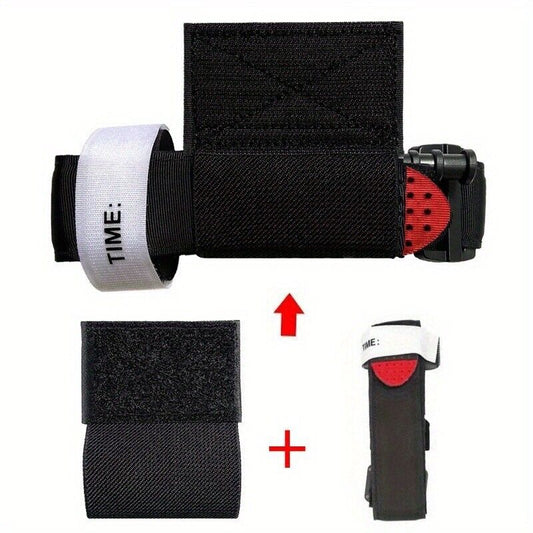 Tactical Elastic Tourniquet Holder - Heavy-Duty Hook-and-Loop Quick-Release Belt with Secure Fixing Loops | CAT-Compatible Medical Tourniquet Storage for Combat, First Aid & Outdoor Survival