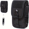Tactical MOLLE Phone Pouch with Adjustable Strap - Heavy-Duty Nylon Waist Holster Bag for iPhone 15 Pro/Samsung Galaxy - 6.7