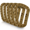 Heavy-Duty 5-Piece Multi-Purpose Carabiner Set - Includes D-Type Buckles and MOLLE Webbing Clips for Backpacks