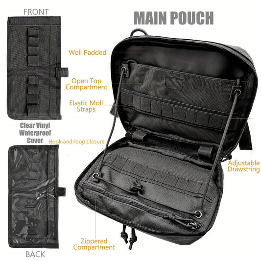 1000D Nylon Emergency Tool Waist Pack Storage Bag Molle EDC Travel First Aid Bag