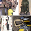 Heavy-Duty 5-Piece Multi-Purpose Carabiner Set - Includes D-Type Buckles and MOLLE Webbing Clips for Backpacks