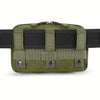 Tactical MOLLE EDC Horizontal Tool Bag - Modular Admin Organizer with Detachable USA Flag Patch & Keychain | Military-Grade Durable Nylon Construction | Customizable Pouch System for Outdoor/Gear Storage