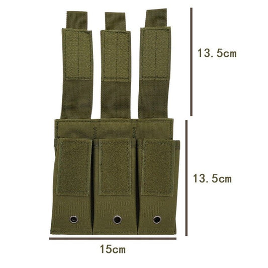 EDC Tool Waist Bag 9mm Triple Molle Holster Holder Accessory Bag For Flashlight