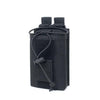 Heavy-Duty 1000D Nylon MOLLE Walkie Talkie Pouch - Waterproof Radio Bag for Outdoor Adventures