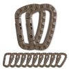 Heavy-Duty 5-Piece Multi-Purpose Carabiner Set - Includes D-Type Buckles and MOLLE Webbing Clips for Backpacks