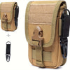 Tactical MOLLE Phone Pouch with Adjustable Strap - Heavy-Duty Nylon Waist Holster Bag for iPhone 15 Pro/Samsung Galaxy - 6.7